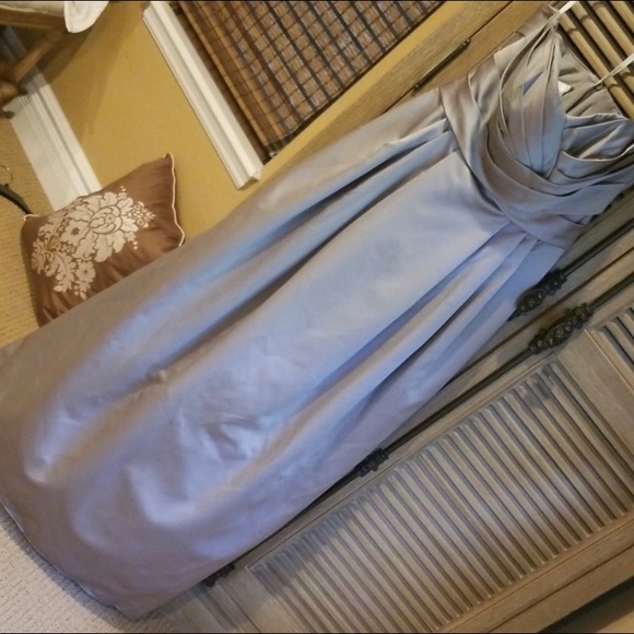 Silver / Grey David’s Bridal strapless dress - Picture 1 of 5